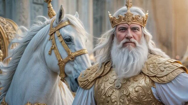 The great and beautiful god Zeus, the god of the sky, thunder, lightning, who rules the whole world