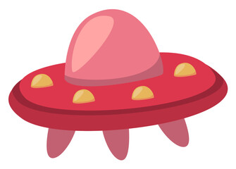 Colorful UFO toy illustration representing fantasy, imagination, and playful sci-fi themes