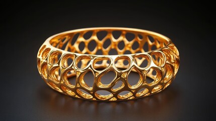 Gold ring, intricate design, studio shot.  Possible use jewelry catalog