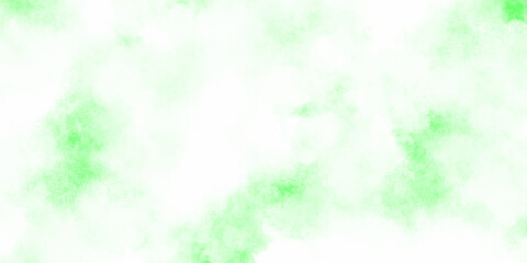 Soft green and mint green white natural cloudy watercolor background with white fog featuring dreamy layered washed empty smooth grunge white clouds on green texture as green watercolor background.