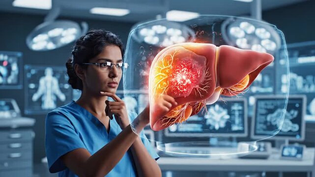 Human kidney cross section on scientific background_4K_10s 32760321 1