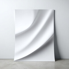 Blank White Tent Card Mockup on Plain Background made with generative AI  