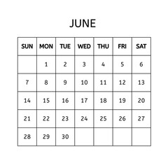 Calendar and planner of 2026 for school and business.