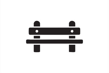 Minimalist barrier symbol for farm enclosures and outdoor security graphics