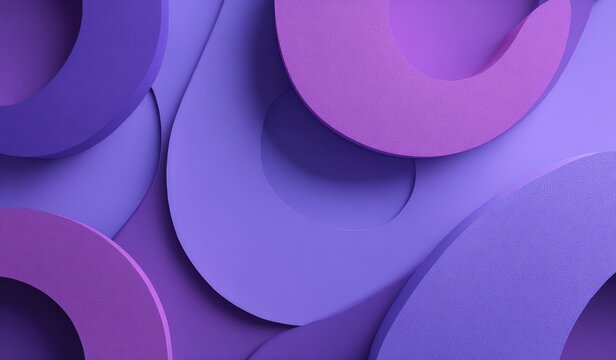 Abstract purple shapes in paper cuts