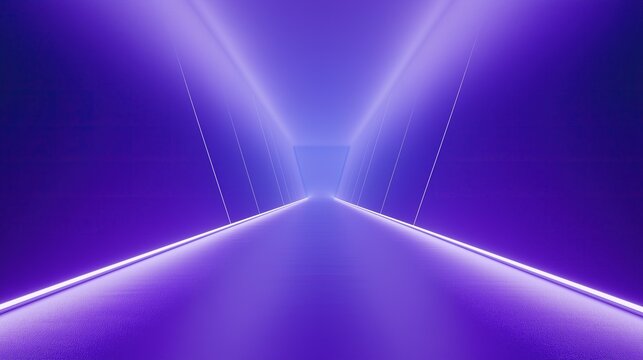 Abstract purple background with neon lines as futuristic minimalistic light effect wallpaper with large empty space for design