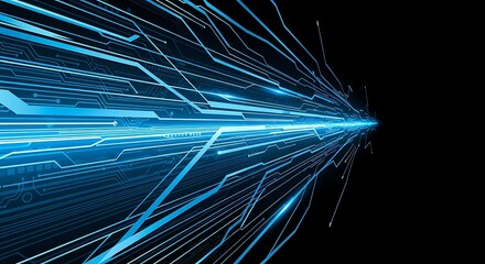 Abstract digital circuit lines futuristic technology concept illustration