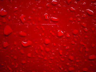 red water drops