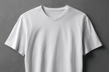 Blank white t-shirt, close-up view