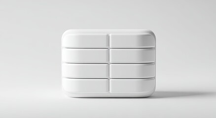White square storage box, minimalist design