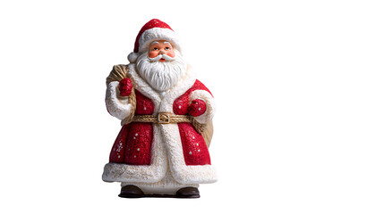 santa claus figure isolated on white
