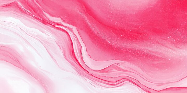 Flowing pink abstract background with watercolor or ink effect. Smooth, swirling, marbled design