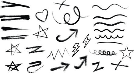 set of hand drawn arrows