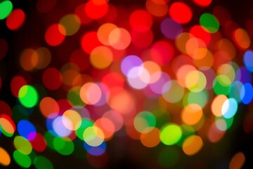 Fototapeta premium Generative AI bokeh lights abstract celebration vivid colors background.
