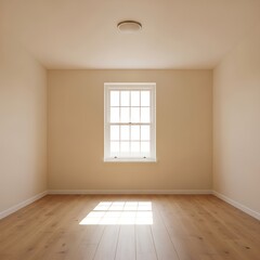 Empty room with wooden floor and window