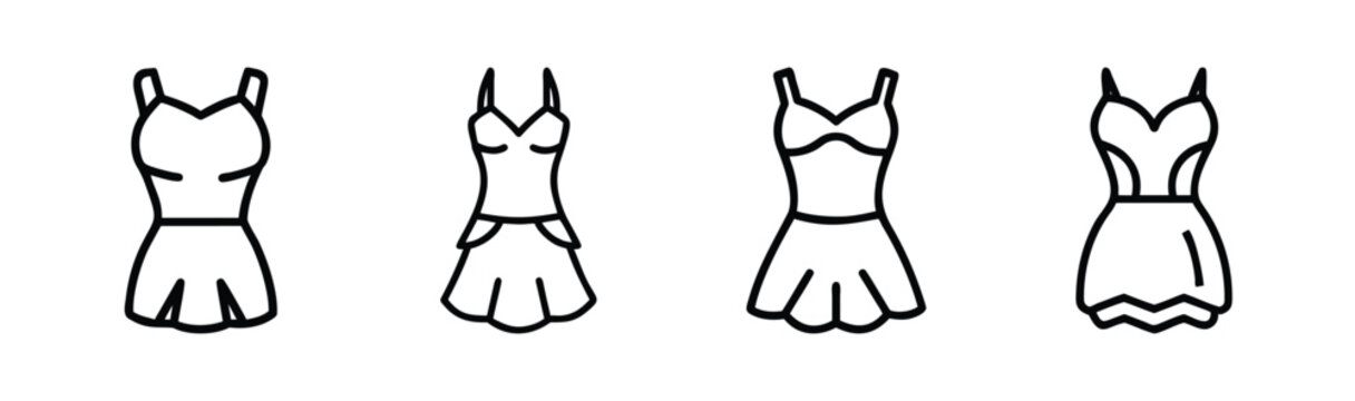 Chic peplum dresses set fashion design sketch collection summer styles