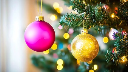 Bright festive composition using gold lighting, pink hue, and smooth bokeh gradient glow