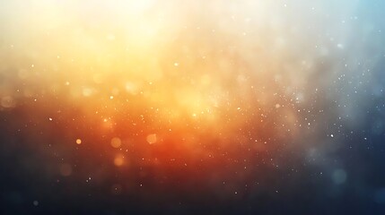 Rich gold Christmas background with snow particles and warm illumination glowing softly