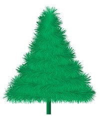 Christmas tree green gradient festive design element