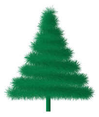 Christmas tree dual color shade festivce design element