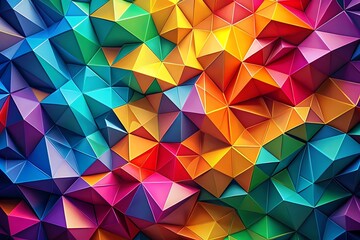 Obraz premium Colorful piece of paper with triangles and squares
