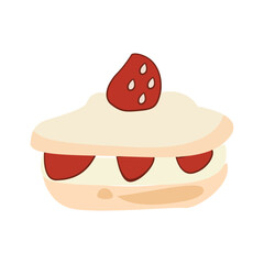 Strawberry Shortcake Hand drawn Illustration