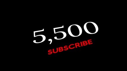 YouTube Subscriber Counter Animation | 1000 to 100000 Fast Count