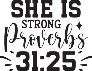 she is strong proverbs 31:25 SVG