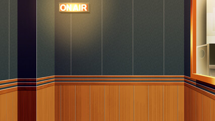 無人のラジオブース