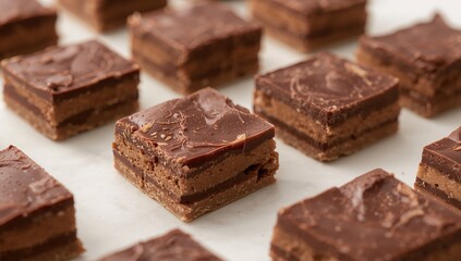 Brown Rectangles. A Composition of Geometric Forms and Chocolate Tones, Texture.