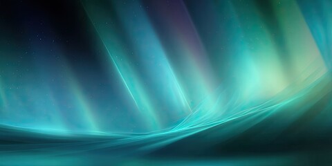 Vivid aurora borealis display, teal and turquoise hues. Celestial dance of lights