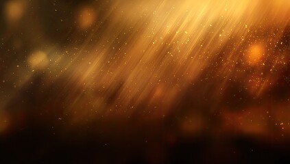 Warm, abstract background featuring golden light rays and particles