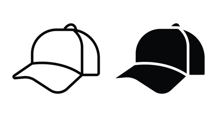Stylish Cap Outline for Fashion Accessories and Apparel Designs