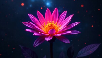 Plasma Bloom A chaotic, yet beautiful, explosion of vibrant plasma energy unfolding like a cosmic flower. An abstract representation of a plasma bloom. Swirling tendrils of vibrant magenta, electric