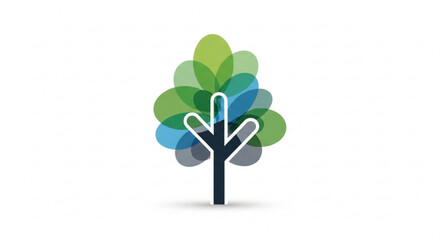 Abstract tree logo design concept for nature environment and eco friendly business branding identity vector