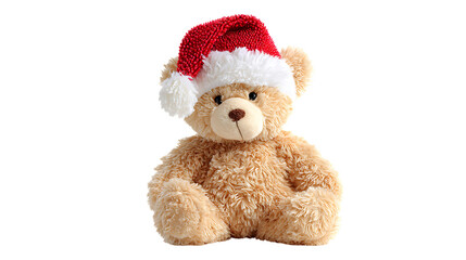 christmas teddy bear isolated