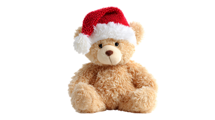 christmas teddy bear isolated
