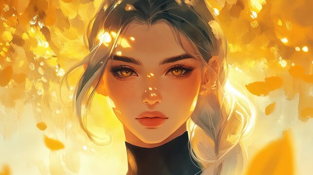 An atmospheric watercolor background with a gradient from vibrant yellow to dark black, resembling a sunrise or sunset. Some versions feature a silhouette, adding a sense of contemplation and emotion.