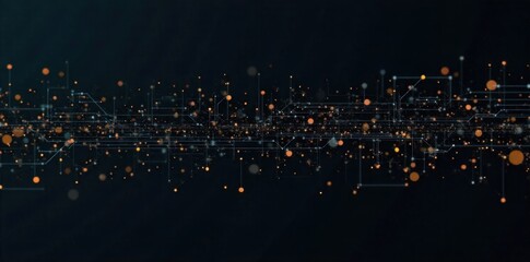 Criminal profiling abstract An abstract, artistic visualization representing criminal profiling. Interconnecting lines and nodes of varying thickness and color form a complex network against a dark,