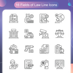Fields of Law Line Style Set 3