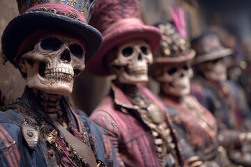 Skeletons of Traditional Day of the Dead, Mexico