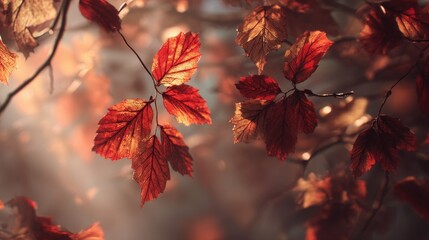 A fall landscape of vibrant leaves, gently layered with faint monetary motifs.