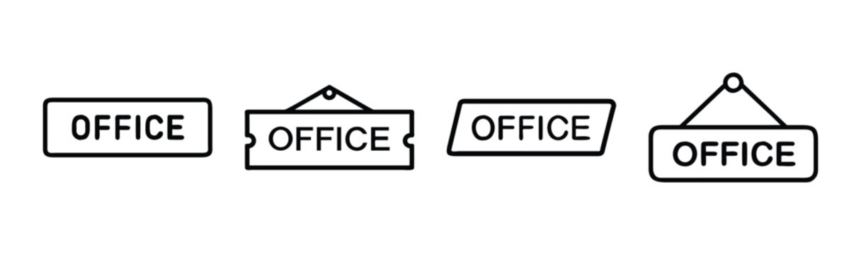 Office nameplate vector icon scalable graphic illustration design