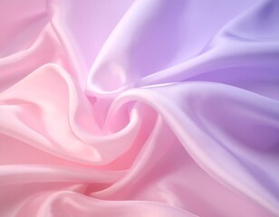 Obraz premium Soft, flowing fabric in shades of pink and purple creates a gentle, swirling pattern. The light plays across the folds