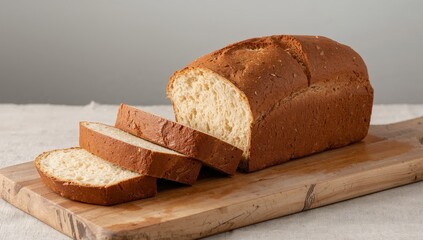 Golden Crust, Soft Interior. A Study in Textures and Light on a Wooden Surface.