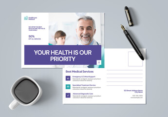 Health Care Post Card Design