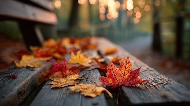 A multilingual tribute to autumn&rsquo;s fleeting beauty, where nature and nostalgia share a bench.