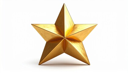 Obraz premium 3D golden star with metallic shine