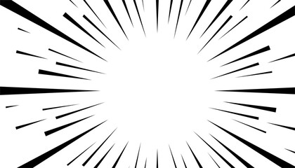 Obraz premium Manga Speed lines overlay on a transparent background. 