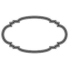 Ornate vintage frame, blank center, decorative border, elegant label design